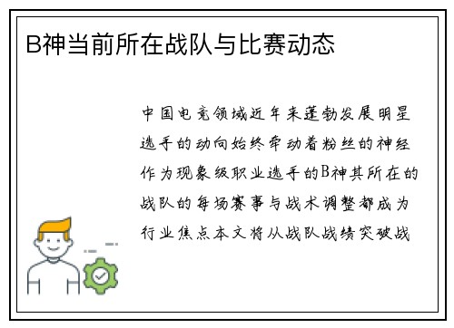 B神当前所在战队与比赛动态